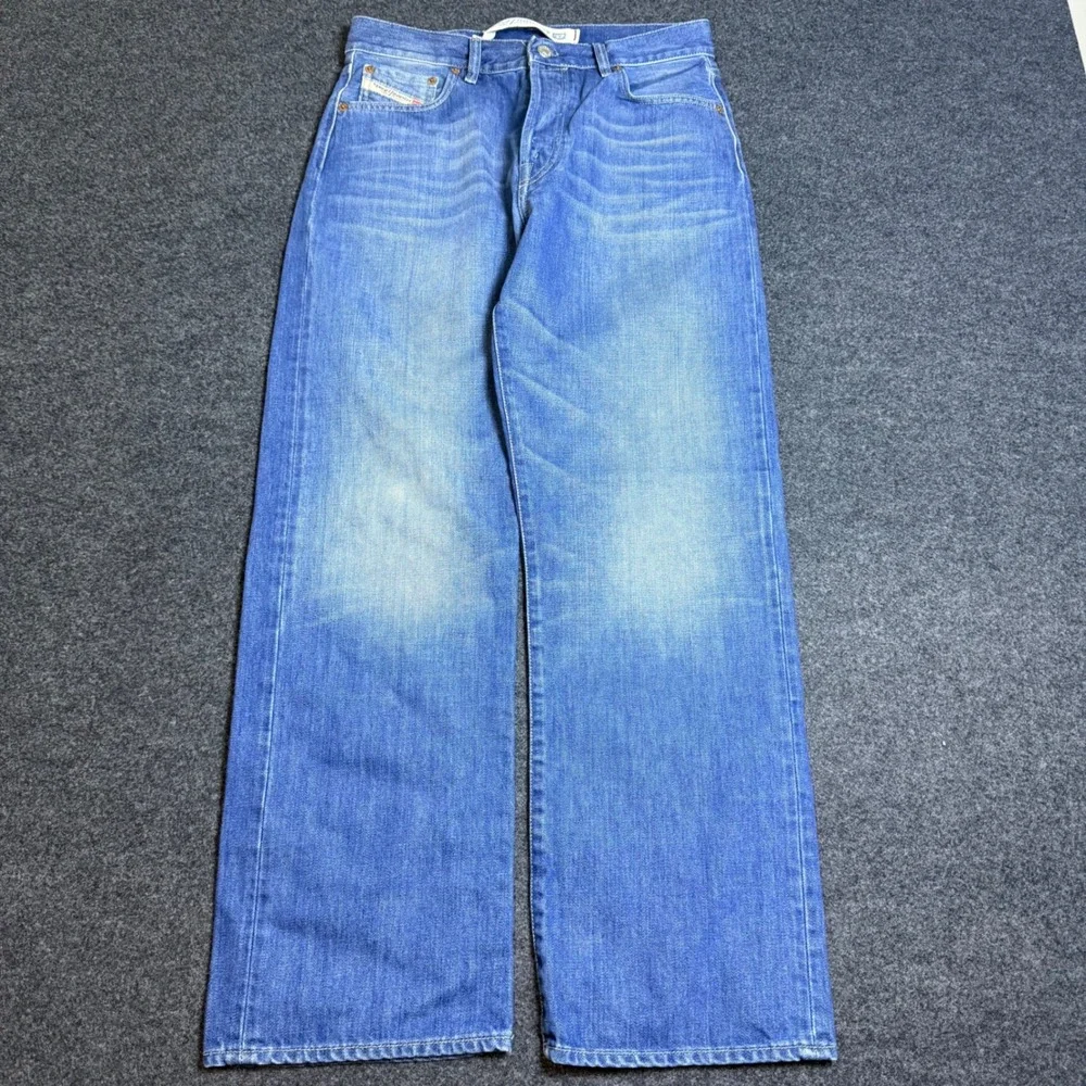 Diesel Wide Leg Jeans Mens 31 Blue Y2K Baggy Denim Made In Italy RR55